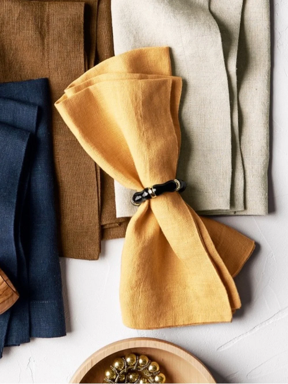 Williams Sonoma Signature Linen Napkins in Yolk - Set of 8